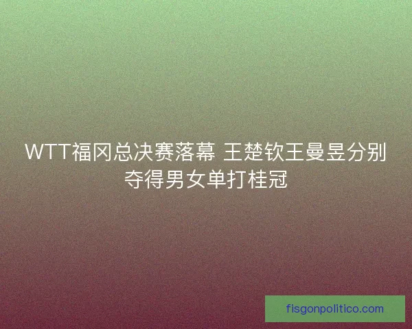 WTT福冈总决赛落幕 王楚钦王曼昱分别夺得男女单打桂冠